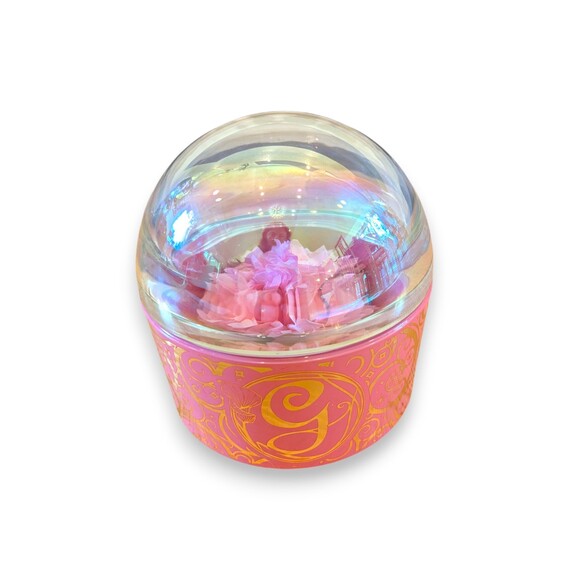 WICKED Glinda Pink Glass Decor Bubble Dome Trinket Dish Jewelry Box 5'' - Picture 1 of 9